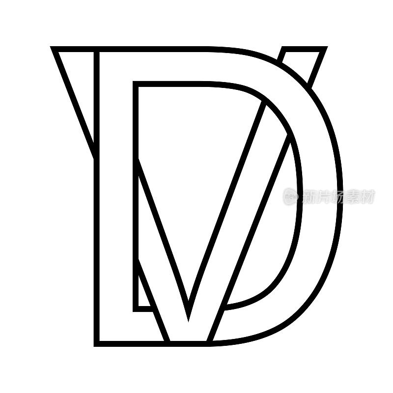 标志标志，dv vd，图标nft dv交错字母dv